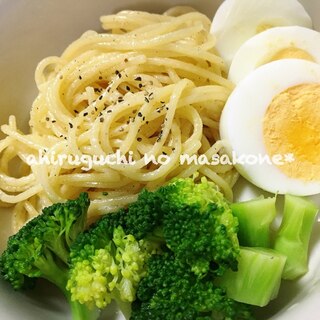 簡単シンプル♪卵とブロッコリーのスパゲティサラダ〜